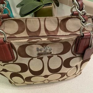 COACH SIGNATURE SHOULDER BAG G1126-18738 BEIGE